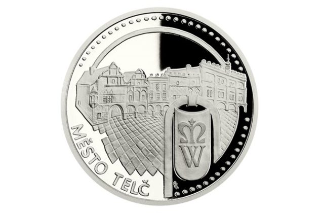 Platinová mince UNESCO - Telč - historické centrum proof (ČM 2019)