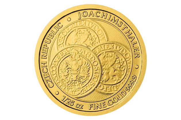 Zlatá 1/25oz investiční mince Tolar - Česká republika standard (ČM 2022)