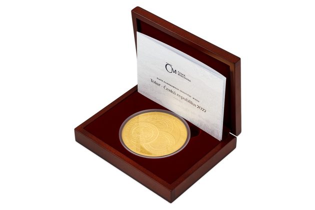 Zlatá kilogramová investiční mince Tolar - Česká republika 2022 standard (ČM 2022)