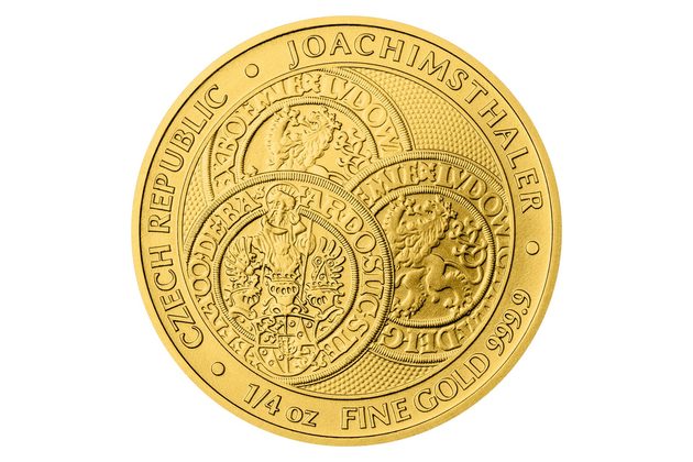 Zlatá 1/4oz investiční mince Tolar - Česká republika 2022 standard (ČM 2022)