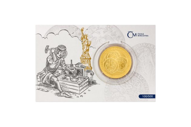 Zlatá uncová investiční mince Tolar - Česká republika 2021 standard číslovaná (ČM 2021)