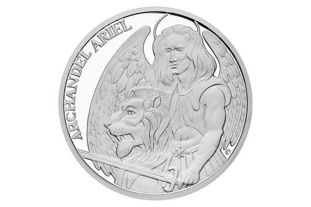 Stříbrná dvouuncová mince Archanděl Ariel proof (ČM 2024)