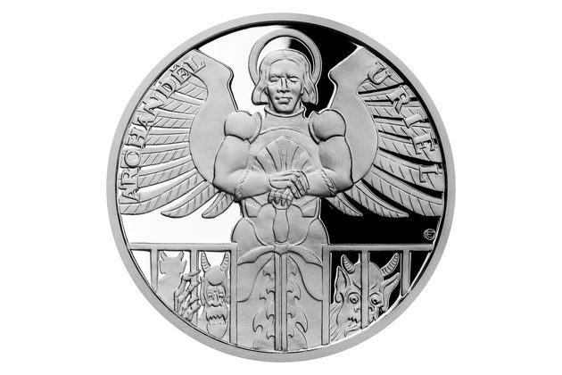 Stříbrná dvouuncová mince Archanděl Uriel  proof (ČM 2022)  