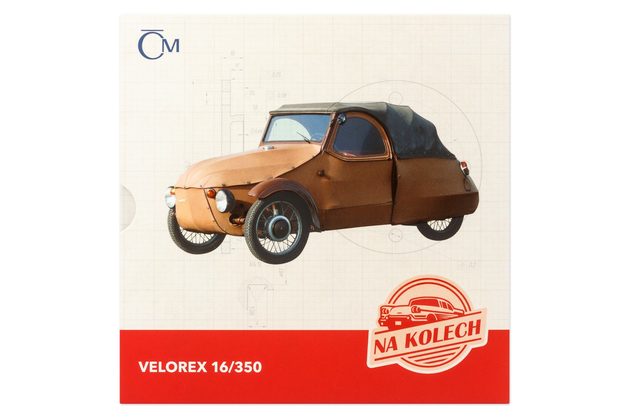 Stříbrná mince Na kolech - Motorové vozidlo Velorex proof (ČM 2023)