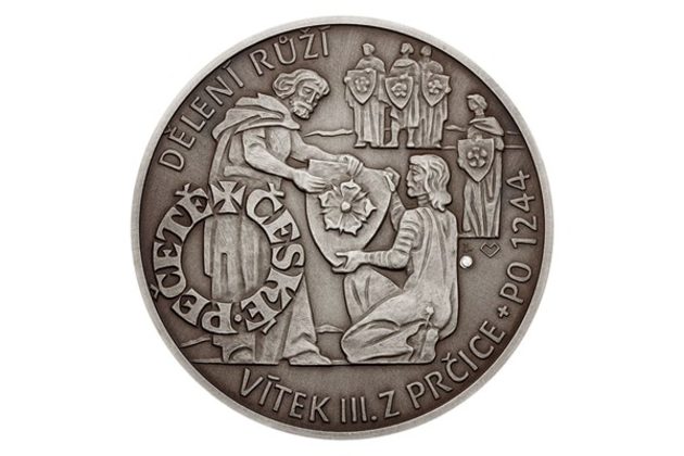 Stříbrná medaile České pečetě - Vítek III. z Prčice a Plankenberka standard (ČM 2018)