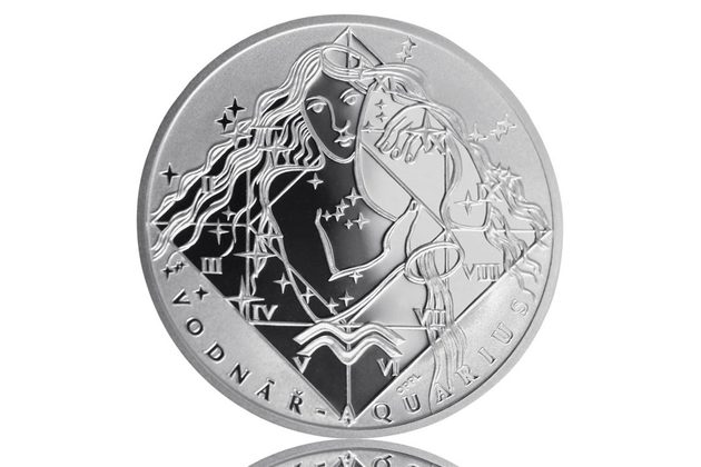 Stříbrná medaile Znamení zvěrokruhu - Vodnář provedení proof (ČM 2010)
