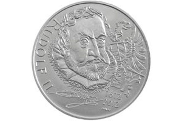 Stříbrná mince 200 Kč - 400. výročí úmrtí Rudolfa II. provedení standard (ČNB 2012)