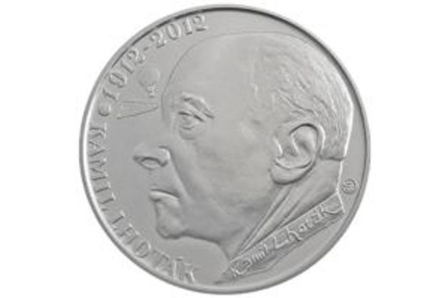 Stříbrná mince 200 Kč - 100. výročí narození Kamila Lhotáka provedení standard (ČNB 2012)