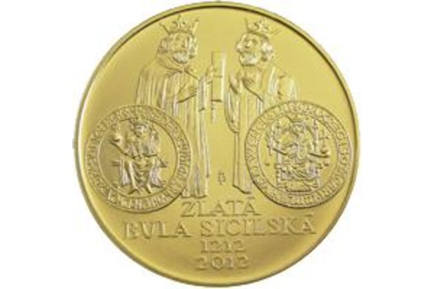 Zlatá mince 10000 Kč - Zlatá bula sicilská provedení standard (ČNB 2012)