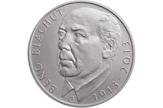 Stříbrná mince 500 Kč - 100. výročí narození Beno Blachuta provedení standard (ČNB 2013)