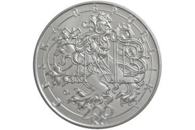 Stříbrná mince 200 Kč - 20. výročí České národní banky a české měny provedení proof (ČNB 2013)