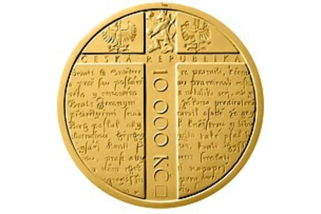 Zlatá mince 10000 Kč - 600. výročí upálení mistra Jana Husa provedení standard (ČNB 2015)