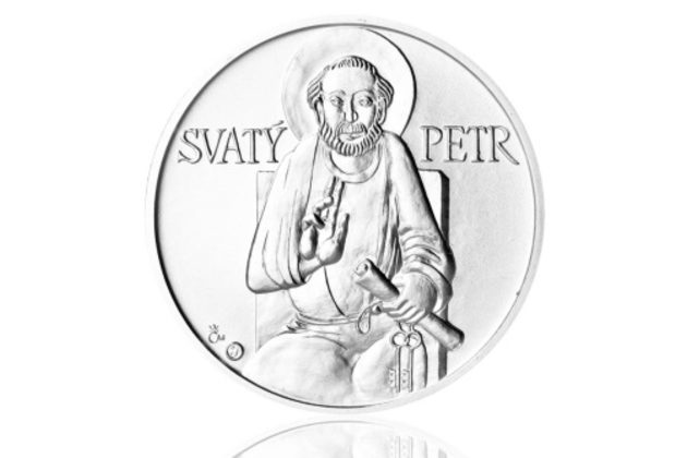Stříbrná medaile Apoštolové - Svatý Petr provedení standard (ČM 2011)