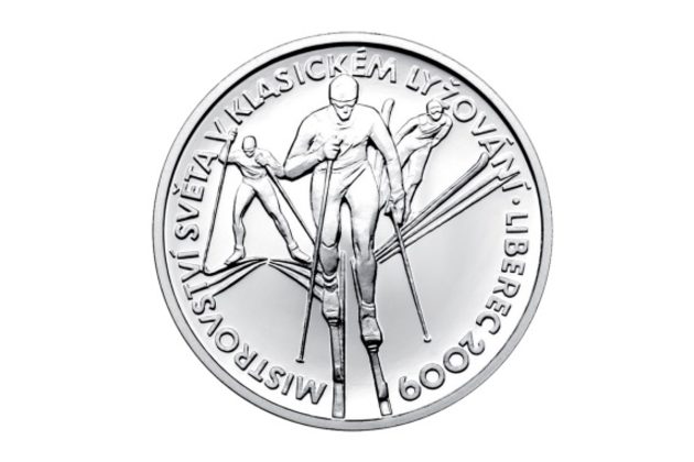 Stříbrná medaile Mistrovství světa v klasickém lyžování - Liberec 2009 provedení proof (ČM 2009)