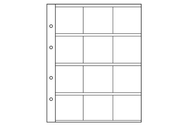 Listy na mince Leuchtturm Numis K50 na rámečky 50x50mm 5ks+5ks dělících listů