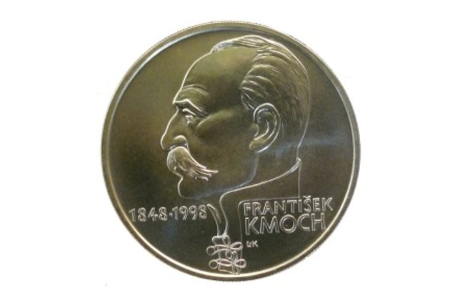 Stříbrná mince 200 Kč - 150. výročí narození Františka Kmocha provedení proof (ČNB 1998)