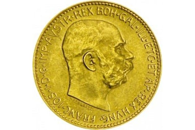 Zlatá investiční mince František Josef I. - 20 Koruna