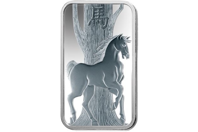 Stříbrný investiční slitek Rok koně - 100g provedení proof (PAMP)