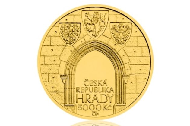 Zlatá mince 5000 Kč Hrady ČNB - Hrad Kost provedení standard (ČNB 2016)