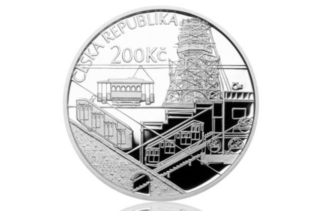 Stříbrná mince 200 Kč - 125. výročí Zemské jubilejní výstavy provedení proof (ČNB 2016)
