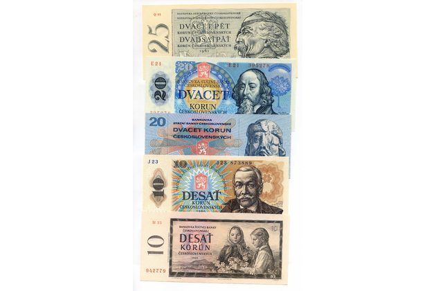 Set bankovek (web č.4) 10 Kčs 1960-1000 Kčs 1985 (11 kusů) UNC