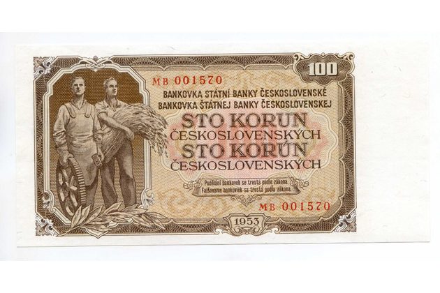100 Kčs 1953 S: MB (web č.42)