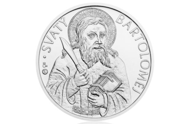 Stříbrná medaile Apoštolové - Svatý Bartoloměj provedení standard (ČM 2016)