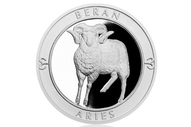 Stříbrná medaile Znamení zvěrokruhu - Beran provedení proof (ČM 2017)