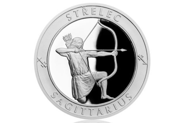 Stříbrná medaile Znamení zvěrokruhu - Střelec provedení proof (ČM 2017)