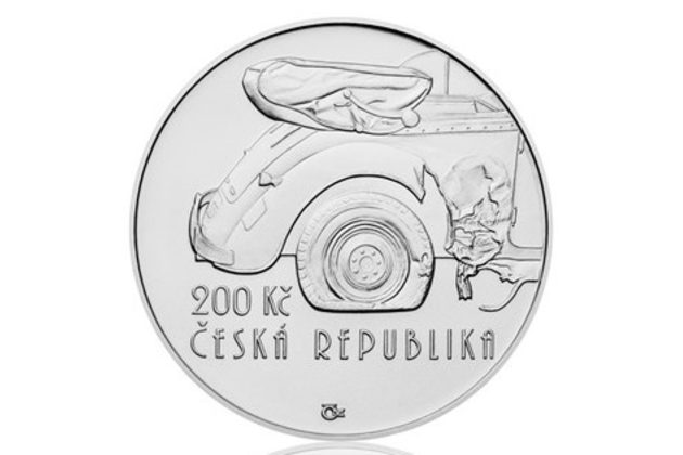 Stříbrná mince 200 Kč - 75. výročí Operace Anthropoid provedení standard (ČNB 2017)