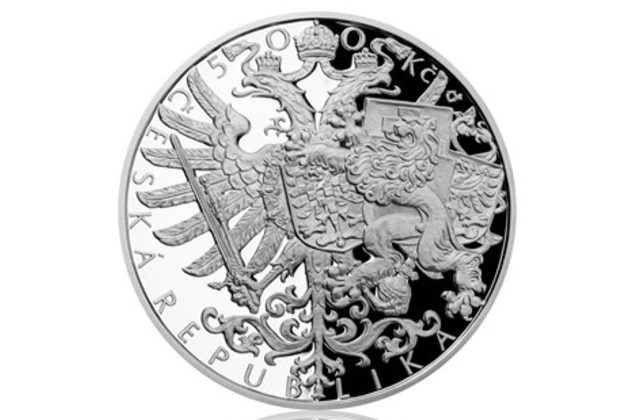 Stříbrná mince 500 Kč - 100. výročí bitvy u Zborova provedení proof (ČNB 2017)