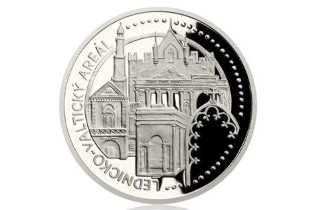 Platinová mince UNESCO - Lednicko-valtický areál provedení proof (ČM 2017)