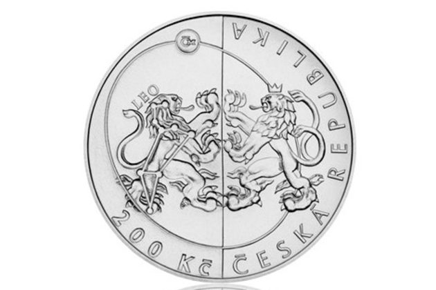 Stříbrná mince 200 Kč - 100. výročí založení České astronomické společnosti standard (ČNB 2017)