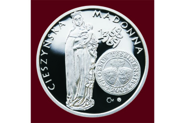 Stříbrná medaile Těšínská madona Petra Parléře provedení proof (GT 2008)