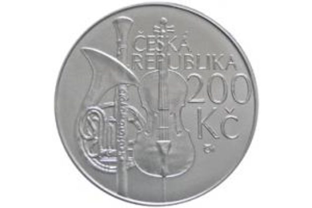 Stříbrná mince 200 Kč - 200. výročí zahájení výuky na Pražské konzervatoři provedení proof (ČNB 2011)