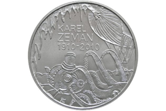 Stříbrná mince 200 Kč - 100. výročí narození Karla Zemana provedení standard (ČNB 2010)
